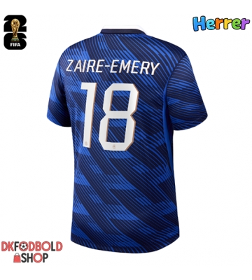 Frankrig Warren Zaire-Emery #18 Hjemmebanetrøje VM 2026 Kort ærmer